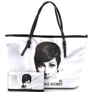 Large Audrey Hepburn handbag and wallet set